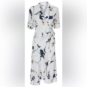 🎀GANNI DALTON CREPE VANILIA KIMONO WRAP DRESS LADIES sz 36